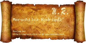 Merschilcz Rodrigó névjegykártya